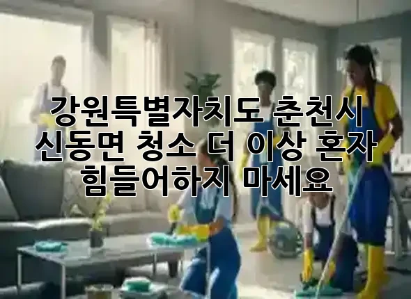 강원특별자치도 춘천시 신동면 청소, 더 이상 혼자 힘들어하지 마세요! 🧹✨